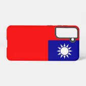Samsung Galaxy S21 Fallflagge von Taiwan Hülle (Rückseite (Horizontal))