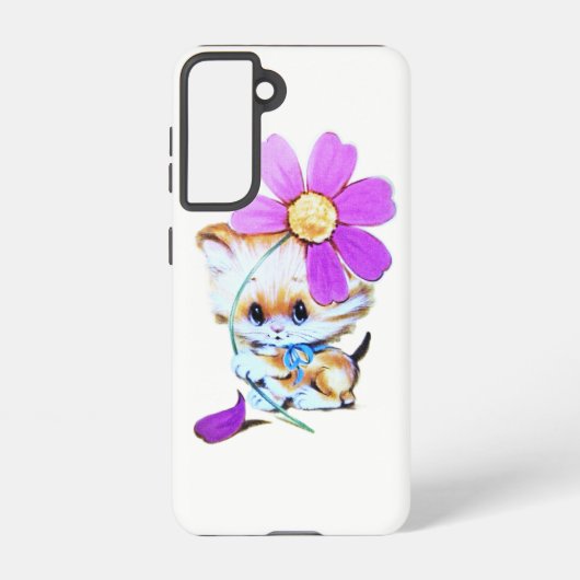 SAMSUNG GALAXY S21 Phone Case KLEIN CAT STYLE Hülle (Rückseite)