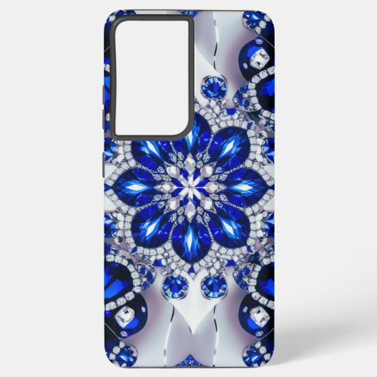 Samsung Galaxy S21 Plus Case Blue White Colors Hülle (Rückseite)