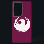 Samsung Galaxy S21 Plus Case flag of Phoenix City Samsung Galaxy Hülle<br><div class="desc">Showcase your civic pride with this sleek Samsung Galaxy S21 Plus case featuring the official flag of Phoenix, Arizona! This bold design displays the powerful white phoenix rising against a deep maroon background—an emblem of renewal, strength, and identity. Designed to perfectly fit the Samsung Galaxy S21 Plus, this case offers...</div>