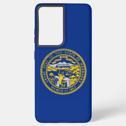 Samsung Galaxy S21 Plus Case Flag von Nebraska Hülle (Rückseite)