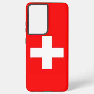 Samsung Galaxy S21 Plus Fallflagge der Schweiz Hülle