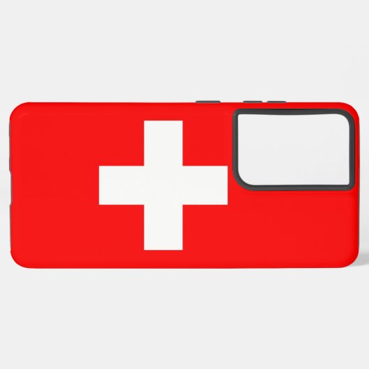 Samsung Galaxy S21 Plus Fallflagge der Schweiz Samsung Galaxy Hülle (Rückseite (Horizontal))