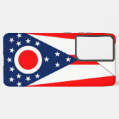 Samsung Galaxy S21 Plus Fallflagge des Ohio Staat Hülle (Rückseite (Horizontal))