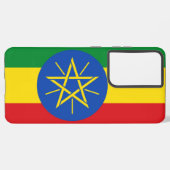 Samsung Galaxy S21 Plus Fallflagge in Äthiopien Hülle (Rückseite (Horizontal))