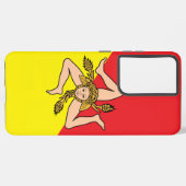 Samsung Galaxy S21 Plus Fallflagge Sizilien, Itali Hülle (Rückseite (Horizontal))