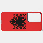 Samsung Galaxy S21 Plus Fallflagge von Albanien Hülle (Rückseite (Horizontal))