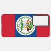 Samsung Galaxy S21 Plus Fallflagge von Belize Samsung Galaxy Hülle (Rückseite (Horizontal))