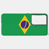 Samsung Galaxy S21 Plus Fallflagge von Brasilien Hülle (Rückseite (Horizontal))
