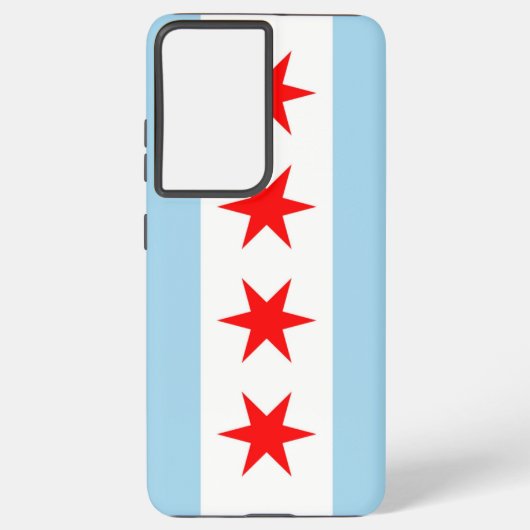 Samsung Galaxy S21 Plus Fallflagge von Chicago Hülle (Rückseite)