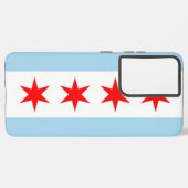 Samsung Galaxy S21 Plus Fallflagge von Chicago Samsung Galaxy Hülle (Rückseite (Horizontal))