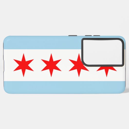 Samsung Galaxy S21 Plus Fallflagge von Chicago Samsung Galaxy Hülle (Rückseite (Horizontal))