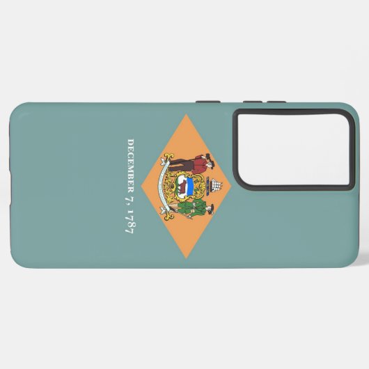 Samsung Galaxy S21 Plus Fallflagge von Delaware Hülle (Rückseite (Horizontal))