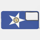 Samsung Galaxy S21 Plus Fallflagge von Houston Hülle (Rückseite (Horizontal))