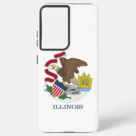 Samsung Galaxy S21 Plus Fallflagge von Illinois Hülle