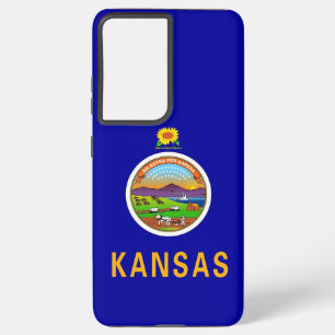 Samsung Galaxy S21 Plus Fallflagge von Kansas Hülle