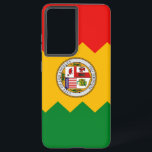 Samsung Galaxy S21 Plus Fallflagge von Los Angeles Samsung Galaxy Hülle<br><div class="desc">Mit unserem exklusiven Cover unter der Flagge von Los Angeles verwandeln Sie Ihre Samsung Galaxy S21 Plus in ein Symbol des Los Angeles Stolzes! Mit Präzision und Liebe zum Detail, dieses Handy Cover feiert den pulsierenden Geist und kulturellen Erbe von Los Angeles, Kalifornien. Das Design zeichnet sich durch die Flagge...</div>