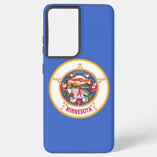 Samsung Galaxy S21 Plus Fallflagge von Minnesota Hülle (Rückseite)
