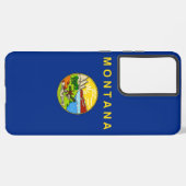 Samsung Galaxy S21 Plus Fallflagge von Montana Hülle (Rückseite (Horizontal))
