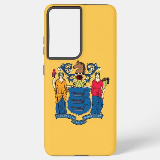Samsung Galaxy S21 Plus Fallflagge von New Jersey Samsung Galaxy Hülle (Rückseite)