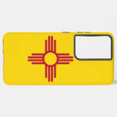 Samsung Galaxy S21 Plus Fallflagge von New Mexico Hülle (Rückseite (Horizontal))