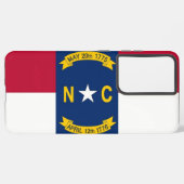 Samsung Galaxy S21 Plus Fallflagge von North Carol Hülle (Rückseite (Horizontal))