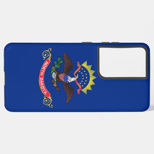 Samsung Galaxy S21 Plus Fallflagge von North Dakot Samsung Galaxy Hülle (Rückseite (Horizontal))