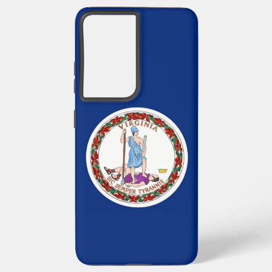Samsung Galaxy S21 Plus Fallflagge von Virginia Hülle (Rückseite)