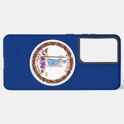 Samsung Galaxy S21 Plus Fallflagge von Virginia Samsung Galaxy Hülle (Rückseite (Horizontal))