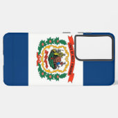 Samsung Galaxy S21 Plus Fallflagge von West Virgin Samsung Galaxy Hülle (Rückseite (Horizontal))