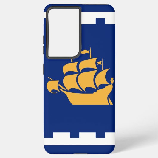 Samsung Galaxy S21 Plus Hülle Flagge von Quebec Ci (Rückseite)