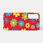 Samsung Galaxy S21 Red Flower Phone Case Hülle (Rückseite (Horizontal))