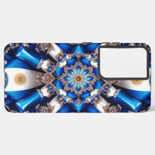 Samsung Galaxy S21 Ultra Case argentinische Farben Samsung Galaxy Hülle (Linke Seite)