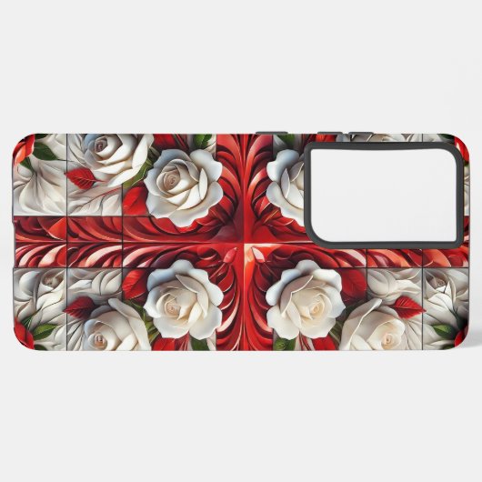 Samsung Galaxy S21 Ultra Case - Englische Rose Samsung Galaxy Hülle (Linke Seite)
