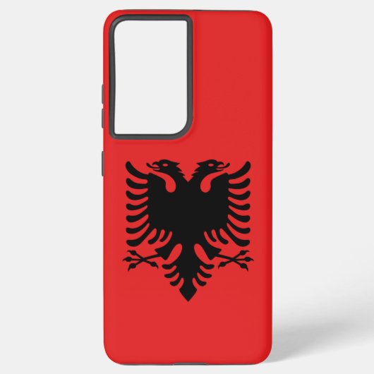 Samsung Galaxy S21 Ultra Case Flag Albanien Hülle (Rückseite)