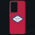Samsung Galaxy S21 Ultra Case Flag von Arkansas US Samsung Galaxy Hülle<br><div class="desc">Mit unserem exklusiven Cover mit der Fahne von Arkansas verwandeln Sie Ihre Samsung Galaxy S21 Ultra in ein Symbol des Arkansas Stolzes! Dieses Cover wurde mit viel Liebe zum Detail entworfen und zeigt stolz das ikonische Design der Staatsflagge von Arkansas. Die Fahne hat eine Diamantenform mit 25 weißen Sternen und...</div>