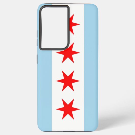 Samsung Galaxy S21 Ultra Case Flag von Chicago Hülle (Rückseite)