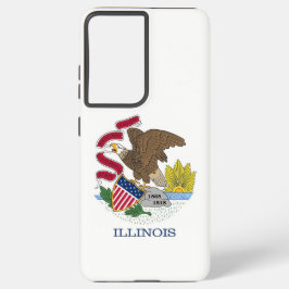 Samsung Galaxy S21 Ultra Case Flag von Illinois Hülle