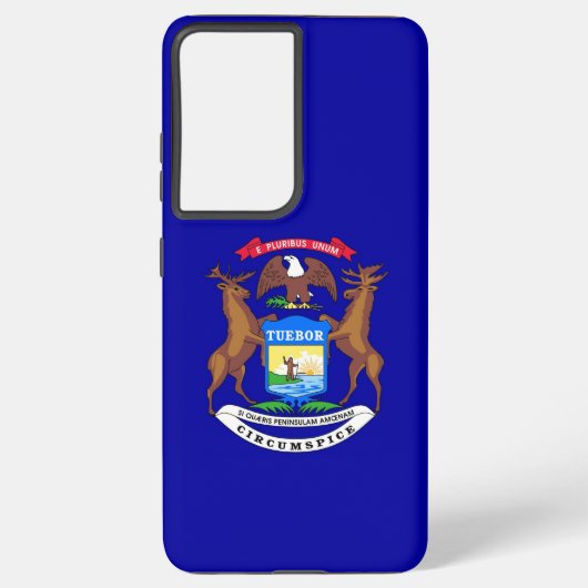 Samsung Galaxy S21 Ultra Case Michigan Fahne Hülle (Rückseite)
