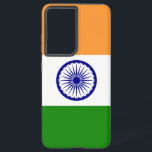 Samsung Galaxy S21 Ultra Case mit indischer Flagge Samsung Galaxy Hülle<br><div class="desc">Eine Touch Indianerstolz auf Ihre Samsung Galaxy S21 Ultra mit unserem exklusiven Cover mit der indischen Flagge! Dieses Stück wurde mit viel Liebe zum Detail gestaltet und feiert das indische Erbe und den kulturellen Reichtum. Das Design zeigt stolz das ikonische Dreifarbenmuster von Safran, Weiß und Grün, wobei der Ashoka Chakra...</div>