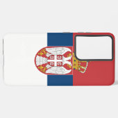 Samsung Galaxy S21 Ultra Case mit serbischer Flagg Hülle (Linke Seite)