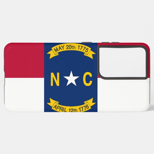 Samsung Galaxy S21 Ultra Case North Carolina Flagg Samsung Galaxy Hülle (Linke Seite)
