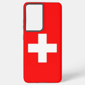 Samsung Galaxy S21 Ultra Case Schweiz Flagge Samsung Galaxy Hülle (Rückseite)