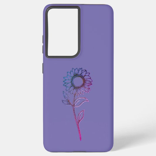Samsung Galaxy s21 ultra Gehäuse Blume Design Stil Hülle (Rückseite)