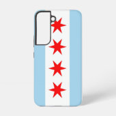 Samsung Galaxy S22 Case Flag von Chicago Hülle (Rückseite)
