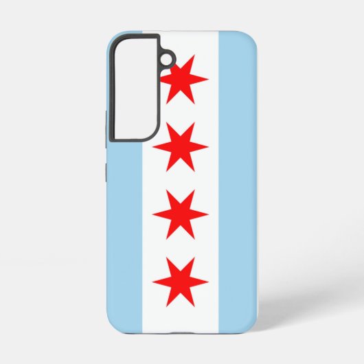 Samsung Galaxy S22 Case Flag von Chicago Hülle (Rückseite)