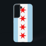 Samsung Galaxy S22 Case Flag von Chicago Samsung Galaxy Hülle<br><div class="desc">Mit der Samsung SGH-X500 und der neuen Sony Cybershot T200 ist das Samsung SGH-E22 ein neues Highlight in der neuen Serie. Dieses Cover wurde mit Präzision erstellt und zeigt stolz die ikonischen Elemente der Chicagoer Flagge. Das Design besteht aus vier roten Sternen, die historische Ereignisse darstellen: Fort Dearborn, das Great...</div>