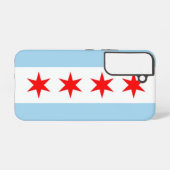 Samsung Galaxy S22 Case Flag von Chicago Samsung Galaxy Hülle (Rückseite (Horizontal))