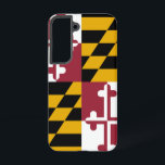 Samsung Galaxy S22 Case Flag von Maryland Samsung Galaxy Hülle<br><div class="desc">Mit unserer exklusiven Handyabdeckung mit der Staatsflagge verwandeln Sie Ihre Samsung Galaxy S22 in eine Feier von Marylands Stolz! Mit viel Liebe zum Detail gestaltet, präsentiert dieses Cover stolz die markanten Elemente der Maryland-Fahne. Es zeichnet sich durch ein einzigartiges Design von abwechselnden Quadranten aus Schwarz und Gold mit einer diagonalen...</div>