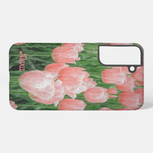 Samsung Galaxy S22+ Fall mit rosa Tulips Samsung Galaxy Hülle (Rückseite (Horizontal))